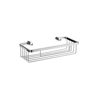 Smedbo DK2001 10 in. Wall Mounted Single Level Shower Basket in Polished Chrome from the Sideline Collection